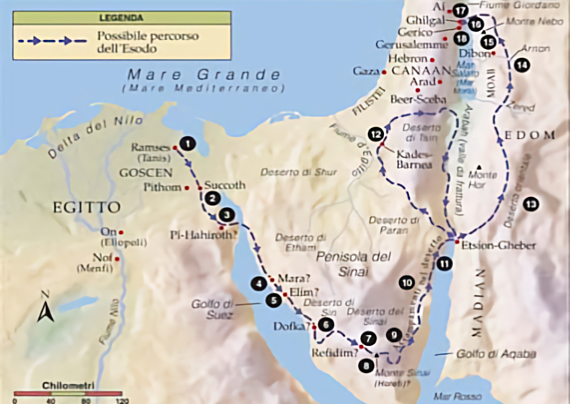 Il percorso di Israele nel deserto