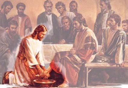 Gesù lava piedi discepoli
