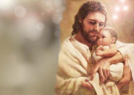 Gesù con bambino in braccio