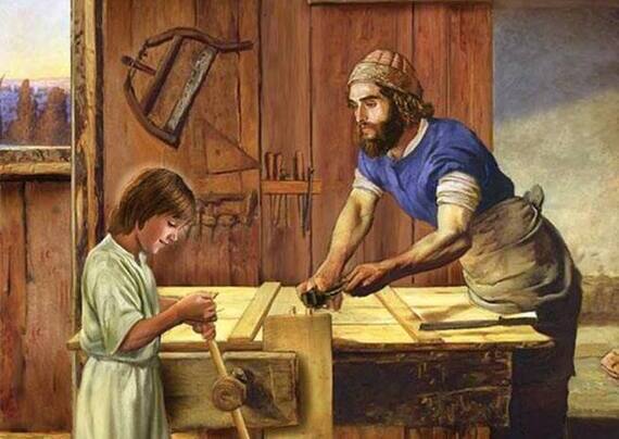 Giuseppe falegname e il giovane Gesù