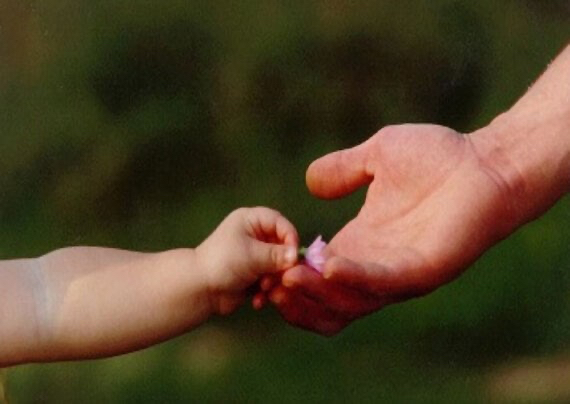 La mano dolce di un bambino