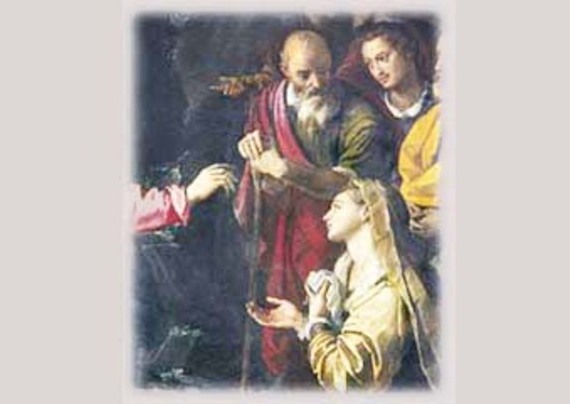 pittura Gesù e donna cananea